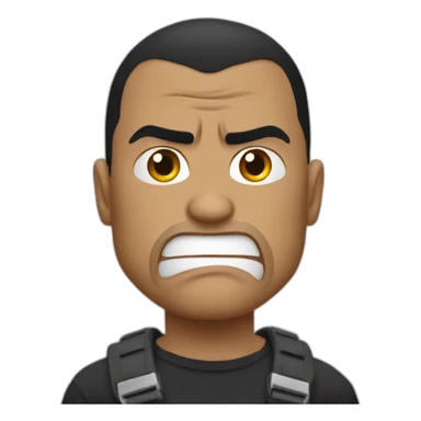 The rock angry sticker