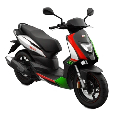 Black and red and a litle bit of green aprilia sr 50 replica 50cc sticker