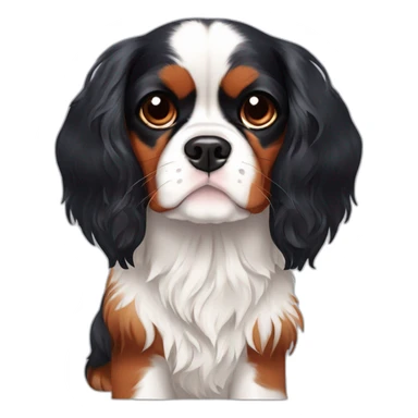 Tri color cavalier King Charles spaniel sticker