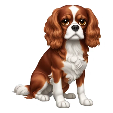 King Charles cavalier ruby colour  sticker