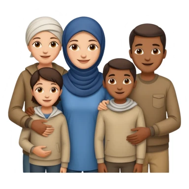 refugee family sticker
