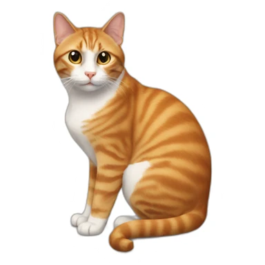 cat sitting in real life sticker