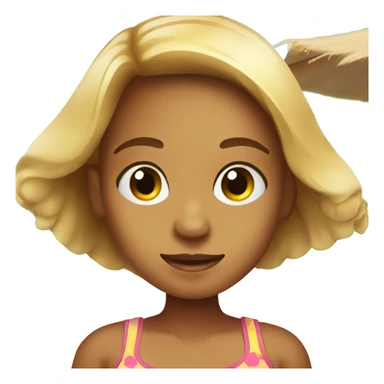 little girl on the beach in a sunbed sticker