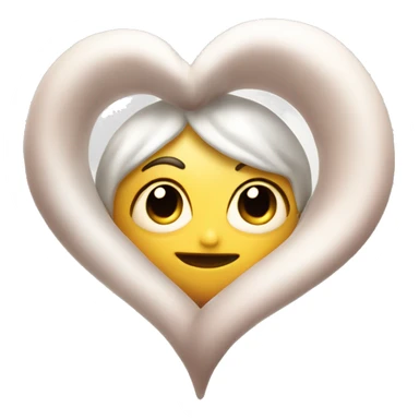 A sweet little heart with eyes, it is bubbling and twirling in its handkerchief sticker