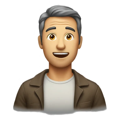 Man telling about something  sticker