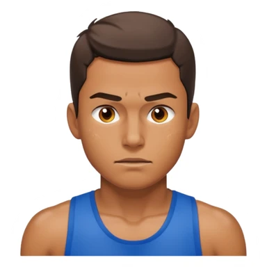 young man sweaty after training sticker