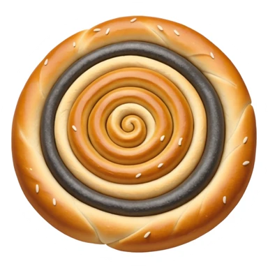 make an emoji of poppy seed roll, so that it looked like a cinnabon sticker