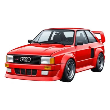 Audi Quattro S1 best view  sticker