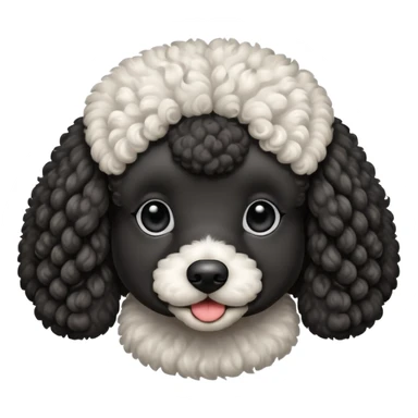 Caniche blanco y negro sticker