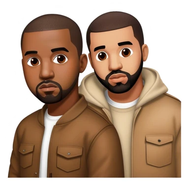 Kanye west and Drake  sticker
