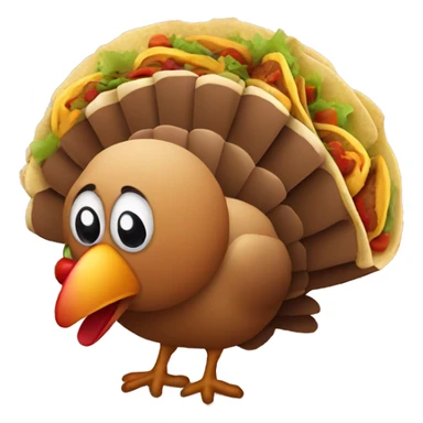 turkey with a taco sticker