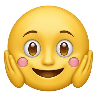 yellow face, clear mood, classic emoji style, no text sticker