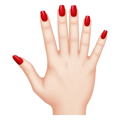 Fingers with red nail polish  sticker
