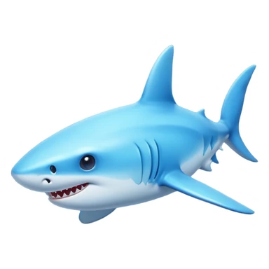 small glowing shark sticker