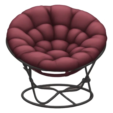 Dark red papasan chair sticker