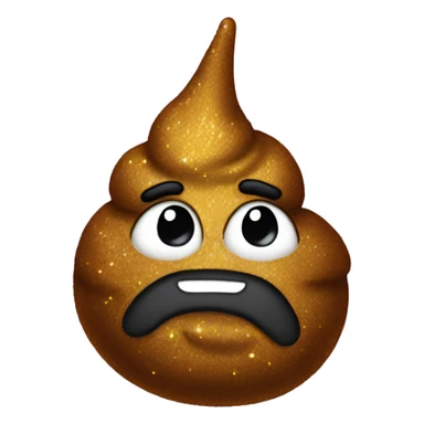 Sparkly poop emoji sticker