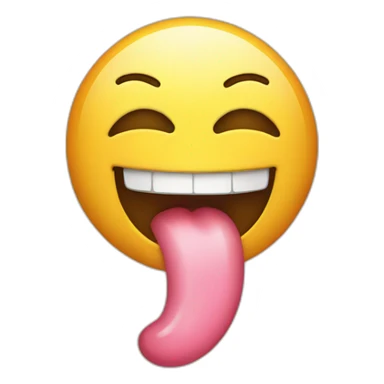 emoji sticking out its tongue sticker