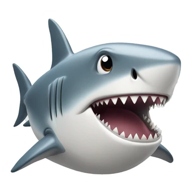A shark pooping sticker