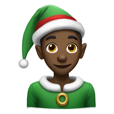 black christmas elf sticker