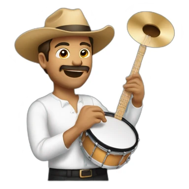 Hombre tocando batería sticker