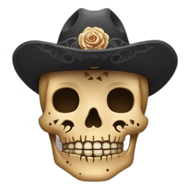 Calavera con chistera sticker