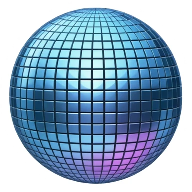 disco ball moon sticker