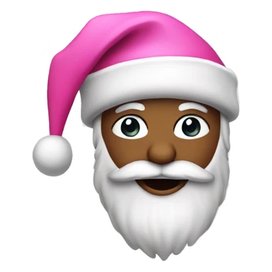 Santa with a pink hat  sticker