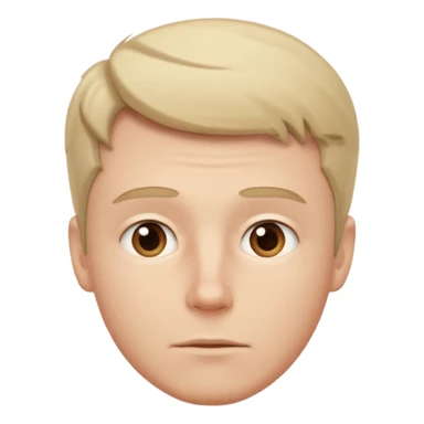 white guy looks up thoughtfully sticker