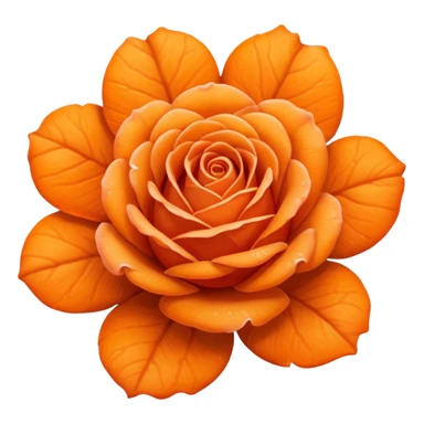 Orange winter rose  sticker