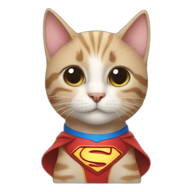 Super man cat sticker