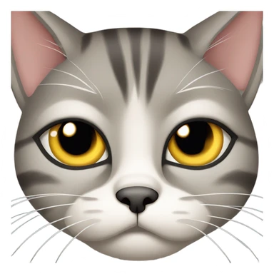 cat with frown expression  sticker