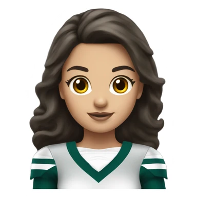 Philadelphia Eagles cheerleader brunette cheer sticker