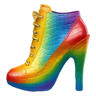 rainbow high heeled croc brand shoes sticker