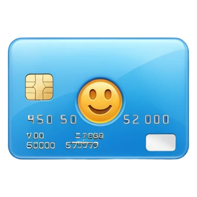 3D style credit card icon, no text sticker