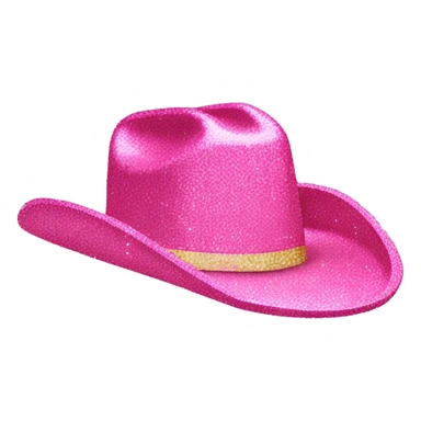 pink cowboy hat with glitter sticker