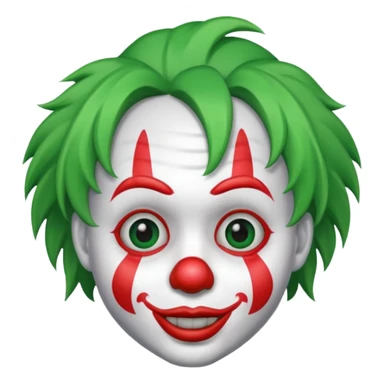 green hair clown sticker
