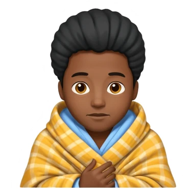 Black Man wrapped in blanket sticker