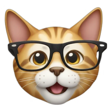 a cat crashing glasses sticker
