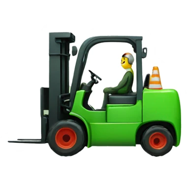 Green forklift sticker
