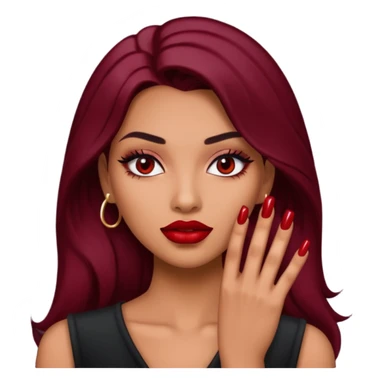 baddie with nails sticker