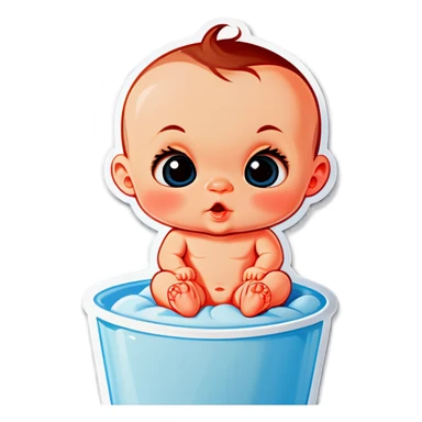 A cute baby sticker