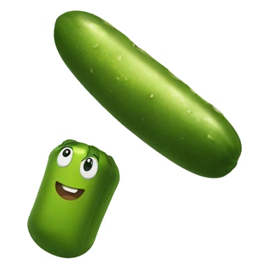 A pickle doing a backflip sticker