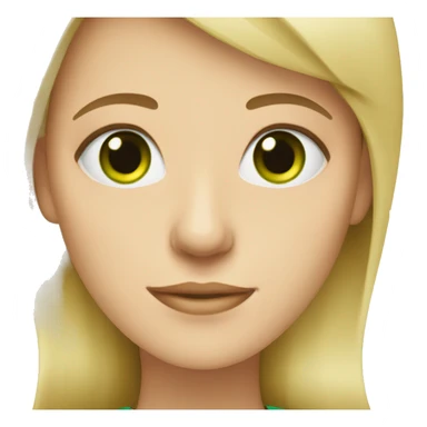 Blonde and green eye teacher sticker