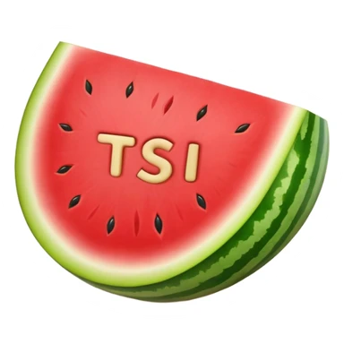 ik wil een watermeloen met tekst erin TSI emoji sticker