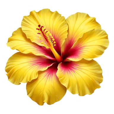 Yellow hibiscus  sticker
