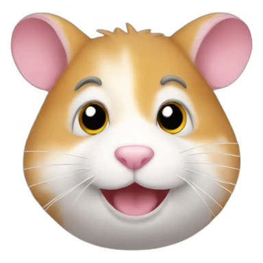 Chat sur hamster sticker