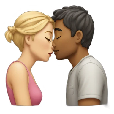 Femal couple kising sticker