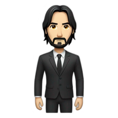John wick as leader posture sticker