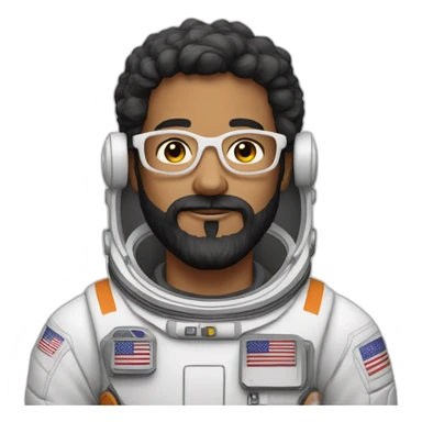 astronaut black-beard caucasian-man white-glasses sticker