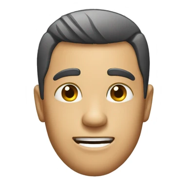 a cheeky man with a straight haircut  sticker